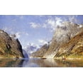 thumbnail image 2 of Normann, Adelsteen 14x10 White Modern Wood Framed Museum Art Print Titled - A Norwegian Fjord, 2 of 4
