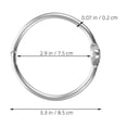 thumbnail image 2 of WHAMVOX 12Pcs Reusable Book Rings Loose Leaf Book Rings Metal Notepad Rings Loose Leaf Metal Binder Rings, 2 of 8