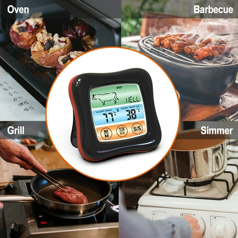 Thermopro Tp901w 350ft Wireless Meat Thermometer Digital, Smart Bluetooth Meat  Thermometer For Cooking Grilling And Smoking In : Target