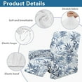 thumbnail image 4 of SCRAWLGOD Leaf Print Blue White Recliner Covers Stretch Recliner Sofa Cover Furniture Protector Recliner Chair Covers with Pocket Washable Dog Couch Recliner Cover for Living Room, 4 of 7