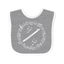 Inktastic Flute Musician Instrument Gift Boys or Girls Baby Bib