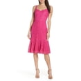 thumbnail image 1 of Chelsea28 Robe midi Sans Manches en Dentelle Ajustée et Évasée pour Femmes Taille 8 169 $ en Rose, 1 of 1