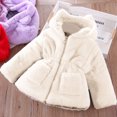 thumbnail image 2 of IDOPIP Kids Girls Fall Winter Leopard Faux Fur Hooded Coat Jacket Thick Fleece Windproof Parka Outwear, 2 of 3