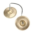 thumbnail image 2 of Platillos tibetanos, símbolos propicios, platillos tibetanos Tingsha hechos a mano, campanas tibetanas de latón portátiles para Yoga de la vida diaria, 2 of 12