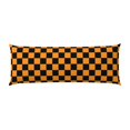 Body Pillow Cover Black orange checkered Super Soft Body Pillow Cover