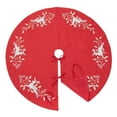 thumbnail image 2 of Saro Lifestyle 4631.R72R 72 in. Embroidered Reindeer Christmas Tree Skirt, Red, 2 of 3