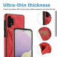 thumbnail image 6 of Dteck Galaxy A42 5G Case Shockproof Card Holder Wallet Protective Cover with Card Slot and Slim Purse Leather Case for Samsung A32 5G (Red), 6 of 6