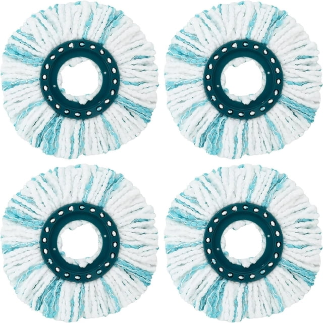 LOVEVER 4 Pack Spin Mop Head Replacement Compatible with Leifheit Microfiber Mop Head Machine Washable Mop Refills Replacements Household Cleaning Tools