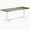 Natural Walnut Emerald River / White, variant on Desky Dual Resin Hardwood Sit Stand Desk - Teak Blue River / 80 X 30 Inches / White