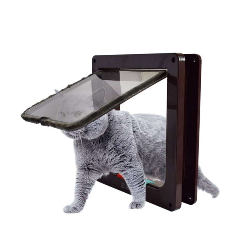 Pet Safe Supplies Cat and Dogs Plastic Door 4 Way Locking Cat Flap Door