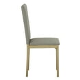 thumbnail image 5 of Weston Home Declan Modern Faux Leather Dining Side Chairs, Gray/Gold (Set of 4), 5 of 8