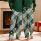 thumbnail image 1 of Pantalones de pijama largos para hombre, informales, con estampado a cuadros, holgados, deportivos, elásticos, rectos, vintage, con bolsillos, 1 of 9