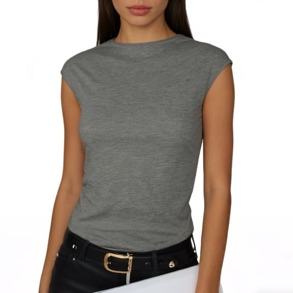 CYiJun Tank Tops for Women Summer Trendy Cap Sleeve Slim Fitted Backless Sleeveless Casual Tops