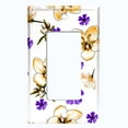 thumbnail image 5 of Metal Light Switch Plate Cover Purple Yellow Flowers Rosemary White FLW050, 5 of 13