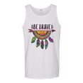 thumbnail image 6 of Colorful Neon Be Brave Dreamcatcher | Dean Russo Art Pop Culture Mens Tank Top, White, 3X-Large, 6 of 6