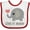 White and Red, variant on Inktastic Loved by Memaw Grandchild Boys or Girls Baby Bib