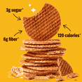 thumbnail image 4 of Rip Van Honey & Oats Stroopwafels Cookies, Chewy Snack, Non-GMO, Low Sugar (3g), 12 Pack, 4 of 8