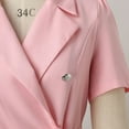 thumbnail image 6 of Women's Elegant Dress Mini Dress Double Vacation Elegant V Neck Short Sleeve White Belt Summer Dresses for Women Knee Length Summer Dresses for Women with Shorts Dress Wrap Sports Dress for Women, 6 of 7