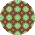 thumbnail image 1 of Ahgly Company Indoor Round Patterned YellowGreen Area Rugs, 8' Round, 1 of 6