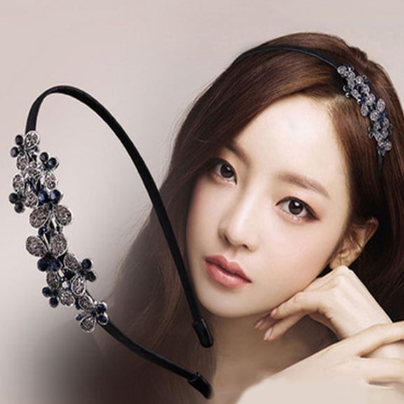 AOOOWER Women Lady Fashion for Rhinestone for Head Jewelry Headband for Head Piece Hair