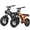 Black+Orange, variant on ESKUTE 2 Pcs V100 Electric Bikes for Teens & Adults – 750W (Peak 1500W), 28 MPH, 48V 13Ah, 16"x4.0" Fat Tire, 7-Speed E-Bike with Dual Suspension Black & Black, UL2849