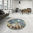 thumbnail image 3 of Ahgly Company Indoor Square Abstract Dark Gray Abstract Area Rugs, 5' Square, 3 of 6