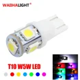 thumbnail image 2 of Waiihalught-bombilla LED para matrícula de coche, lámpara de giro T10, blanca, roja, amarilla, verde, rosa, azul, T10, W5W, 5050, 5SMD, 2 of 5