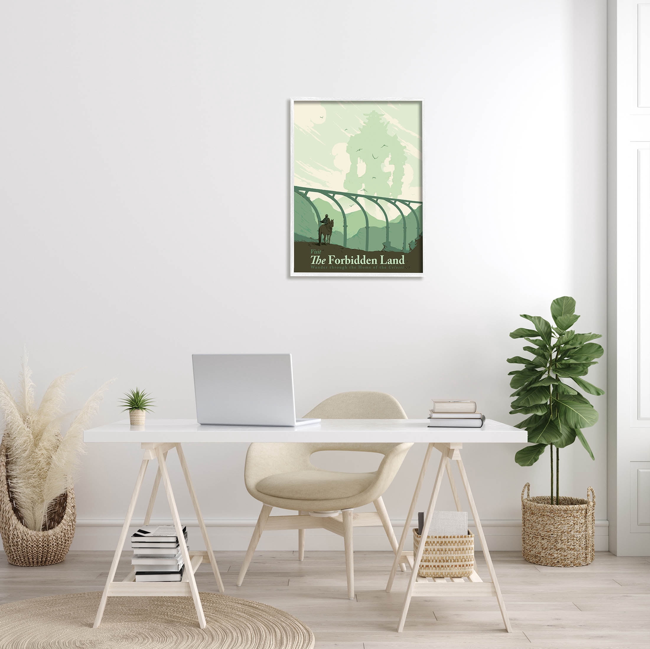 Stupell Industries Forbidden Land Intense Landscape Fantasy Graphic Art White Framed Art Print Wall Art, Design by Matheus Lopes Castro