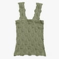 thumbnail image 5 of IWEMEK Women's Tank Top Chic Casual Dressy Sleeveless Shirts Jacquard Square Neck Vest Sexy Solid Color Green Cami Top, 5 of 7