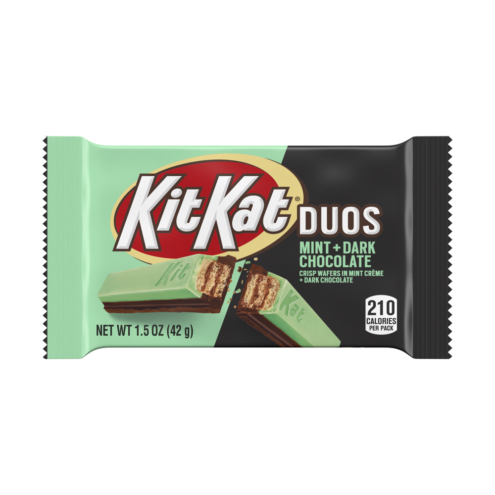 Kit Kat Duos, Mint and Dark Chocolate Standard Candy Bar, 1.5 oz