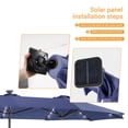 thumbnail image 7 of ACEGOSES 13x7.2Ft Large LED Double-Sided Rectangular Outdoor Patio Market Umbrella with Crank, Solar Panel, Navy Blue, 7 of 7