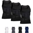 thumbnail image 1 of Mens Slimming Body Shaper Vest Compression Tank Tops Shirts Workout Abs Abdomen Undershirts 3pcs, 1 of 19
