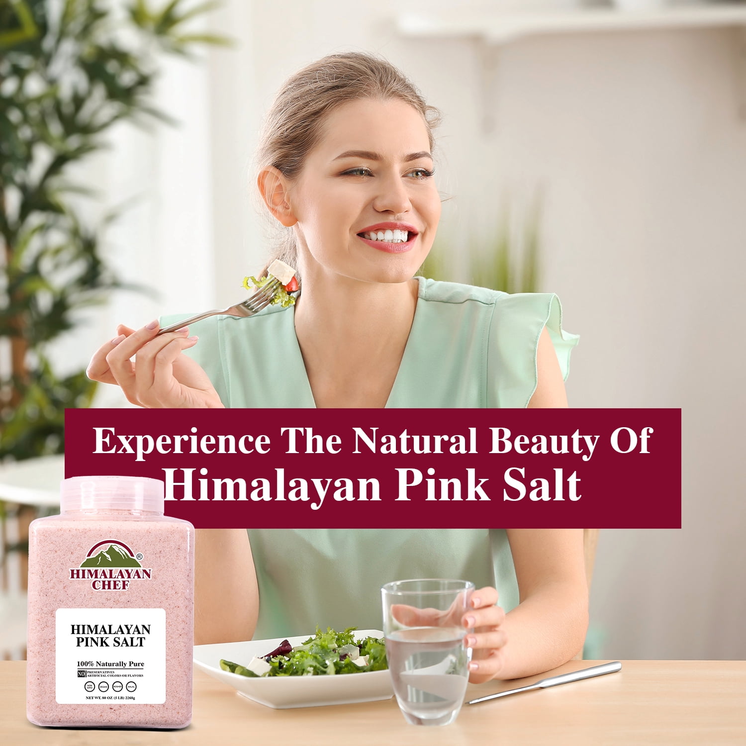 Himalayan Chef Pink Salt – Fine Grain, All Natural, 5 lbs, Pack of 2, No  Allergens
