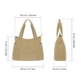 thumbnail image 2 of HAWEE Canvas Tote Bag for Women Zip Top Daily Work Handbag Casual Shoulder Bag for Shopping Business Travel, Khaki, 2 of 7