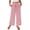Pink, variant on Staron Women's Casual Pants Striped Print High Waist Elastic Waistband with Pockets Loose Fit Bandage Trousers, Black L