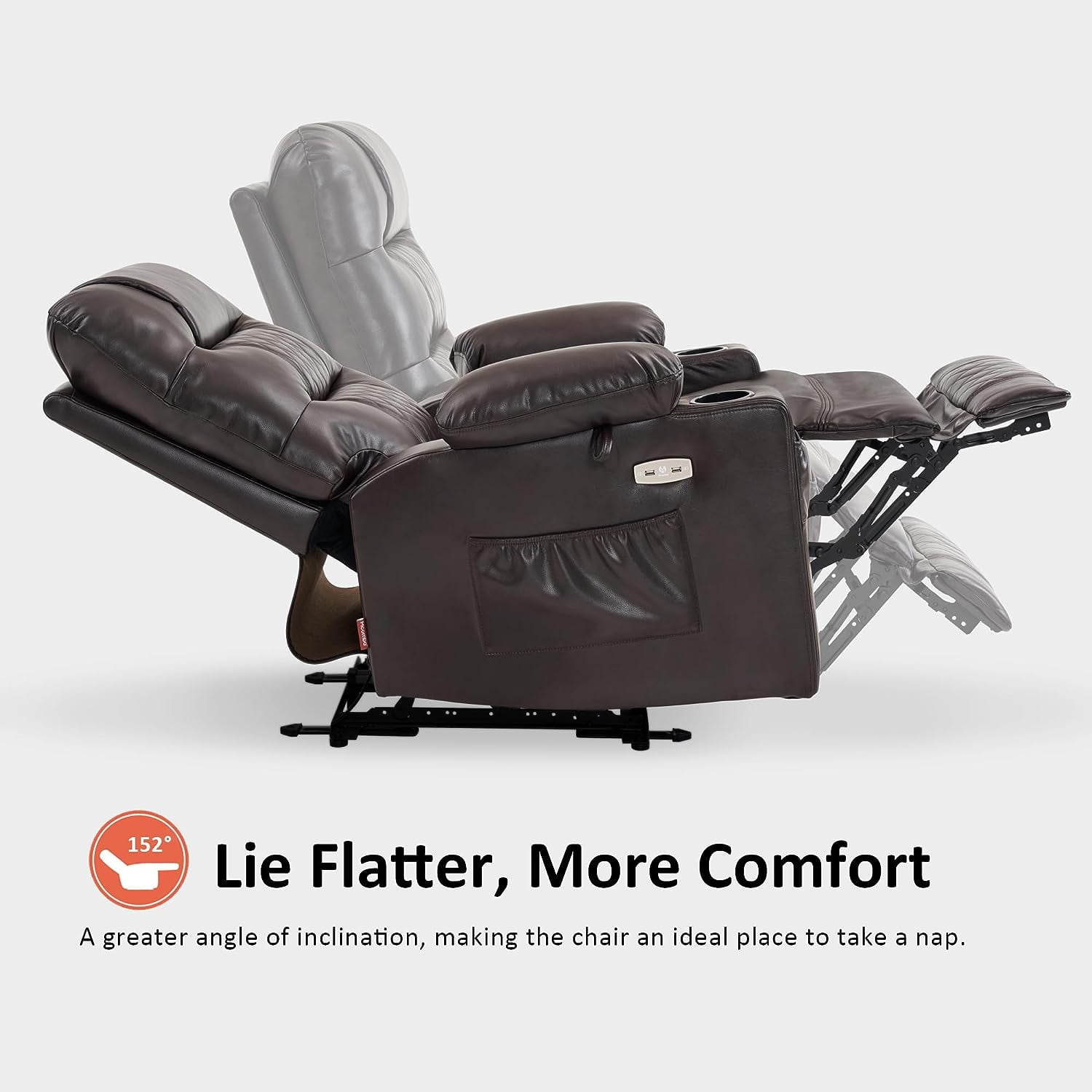 礼真琴/Energy PREMIUM SERIES MCombo Power Recliner with Heat/Massager, Electric Reclining