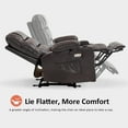 thumbnail image 3 of MCombo Power Recliner Faux Leather Living Room Electric Reclining Chair, No Lift, 621 (Dark Brown), 3 of 9