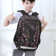thumbnail image 6 of FORMRS Unisex School Backpack 17" Student Travel Bag with Laptop Compartment, Dark Gothic Floral, 6 of 7