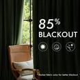 thumbnail image 4 of Olive Green Velvet Curtains 90 inches Long, Pinch Pleated Blackout Drapes with Hooks, Thermal Insulated Pinch Pleat Panels for Bedroom Living Room, 2 Panels, 4 of 7