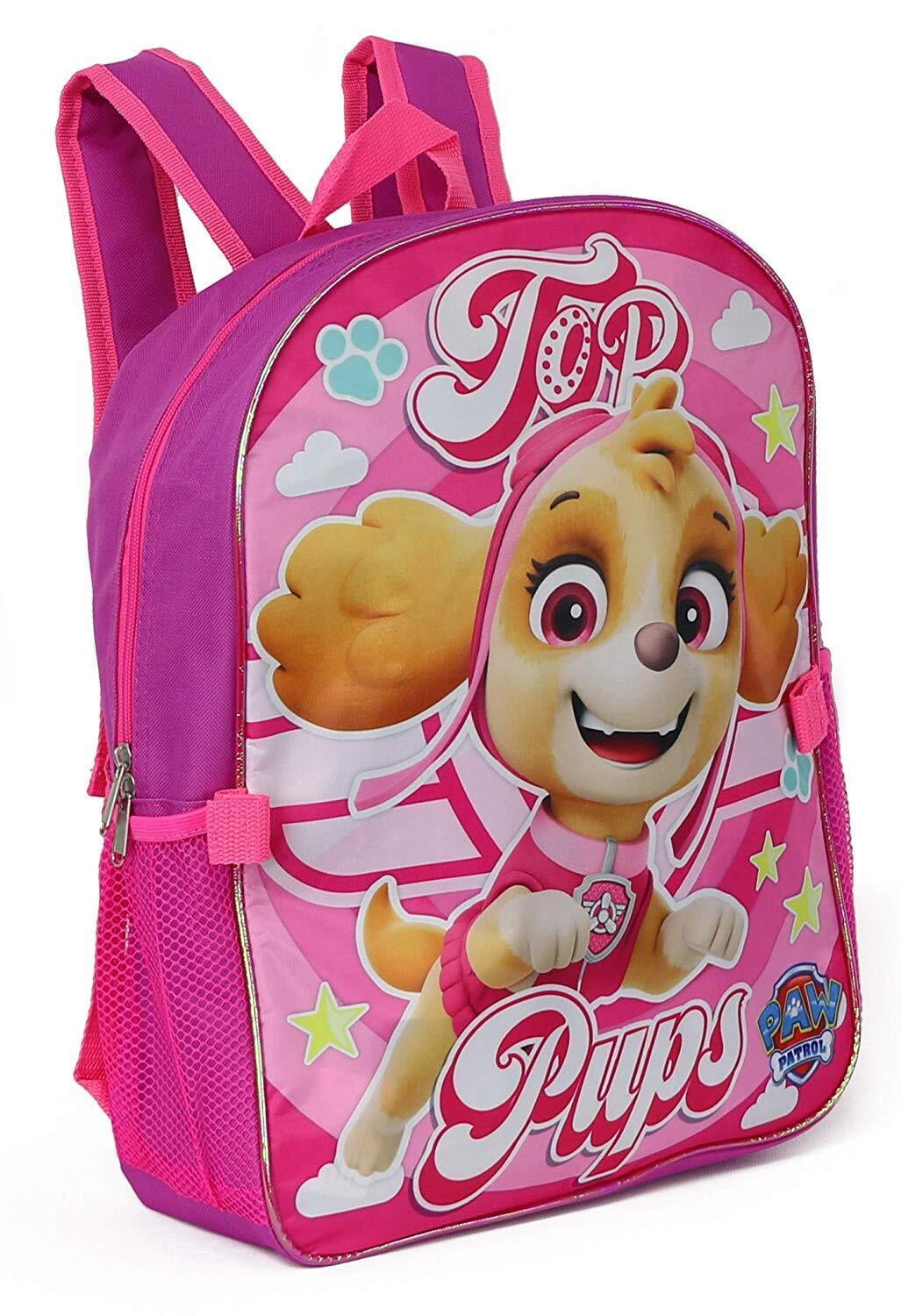 Ruz Girl's Durable Graphic Prints Polyester School Backpacks, Pink, (2 Piece)