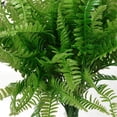 thumbnail image 4 of PULLIMORE 2 Pcs Artificial Boston Fern Grass Green Plastic Lifelike Foliage Bush Plants for Indoor Garden Patio Porch Window Home Decor (17.7 inch), 4 of 10