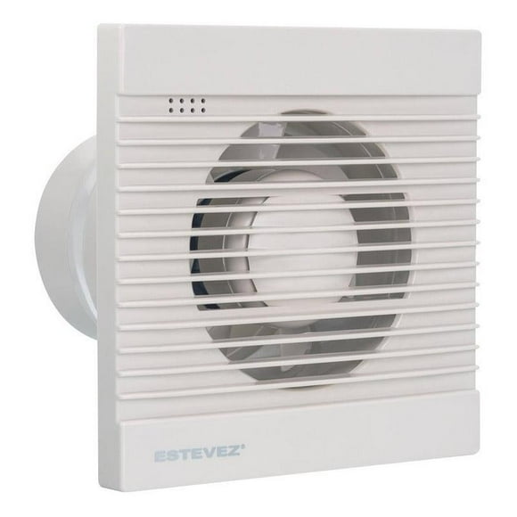 Estevez Extractor de Aire de 5 Pulgadas con Reja Atirretorno, Instalación en Pared / Ventana