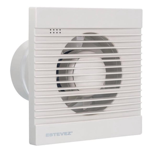 Estevez Extractor de Aire de 5 Pulgadas con Reja Atirretorno, Instalación en Pared / Ventana