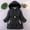 Black, variant on Liyamei Kids Toddler Unisex Patchwork Spring Winter Cute Coat Fleece Hooded Padded Jacket Outwear Clothes Girls Hooded Winter Coat Size M-120