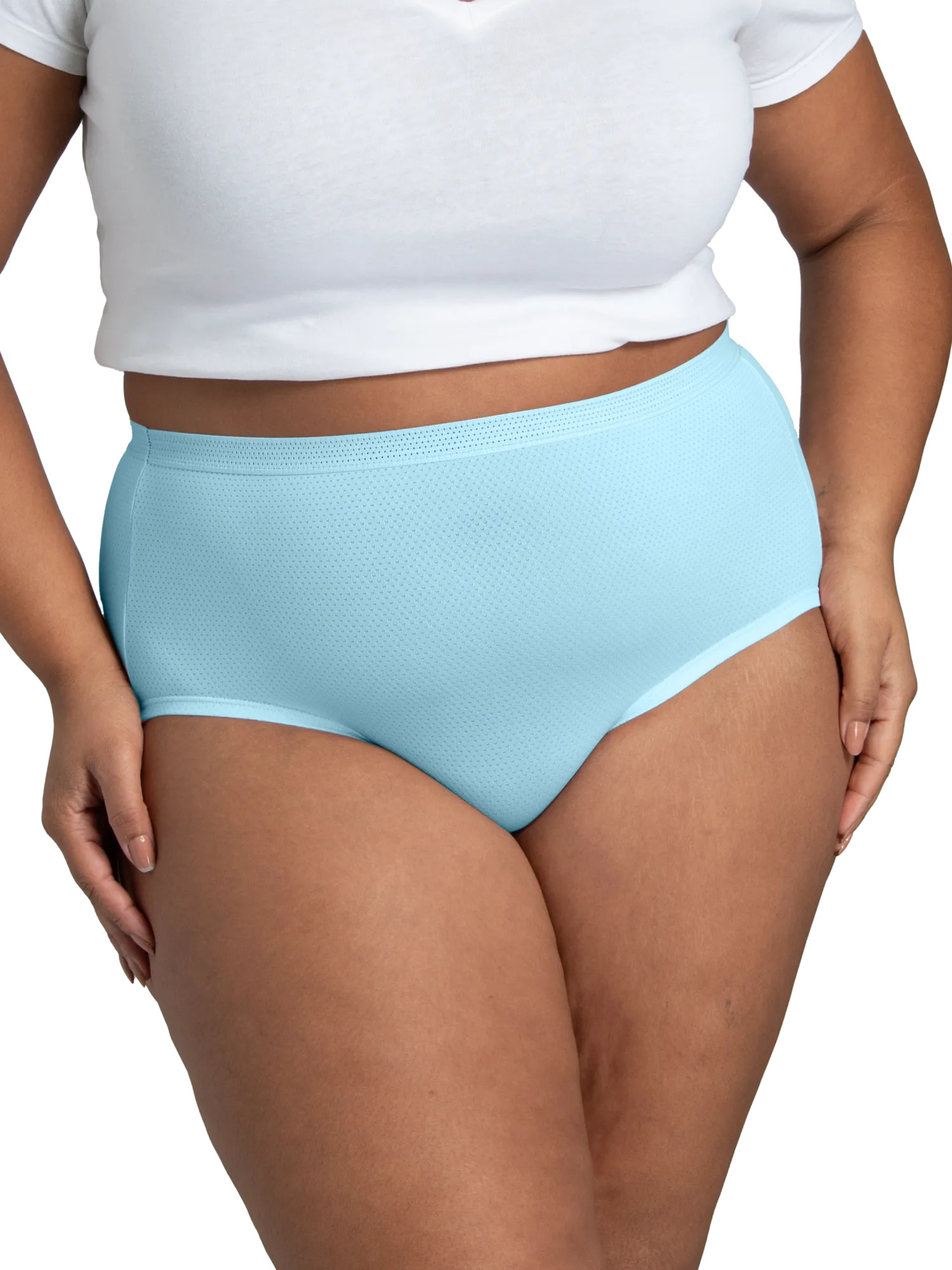 Fit For Me by Fruit of the Loom Women's Plus Brief, 6-Pack photo 2