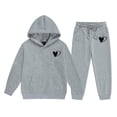 thumbnail image 5 of Ruyang Boys Girls Heart Graphic Tracksuit School Athletic Sweatsuits 2 Piece Outfits Pullover Hoodies Joggers Pants Set, 5 of 5