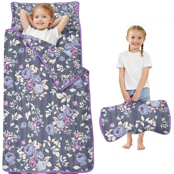 Pioneer Flower Floral Print Pattern Toddler Nap Mats for Kids Preschool,Sleeping Mat Bag or Kids,Toddler Sleeping Bag,Toddler Nap Mat or Daycare