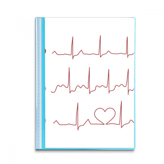 Protecteurs de Feuilles de Livre Design Cœur Électrocardiogramme Classeur Portfolio
