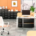 thumbnail image 2 of Lateral file cabinet with lock, metal office file cabinet with drawers for home office, lockable file cabinet for legal/letter/A4/F4 size, 2 of 14
