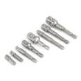 thumbnail image 2 of SocketAdapterSet-8PcsHexShankImpactDrillBitsExtensionBar-1/4in3/8in1/2in, 2 of 5
